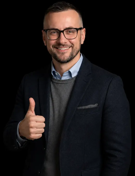 Antony Locke smiling with a thumbs up — Bournemouth web designer